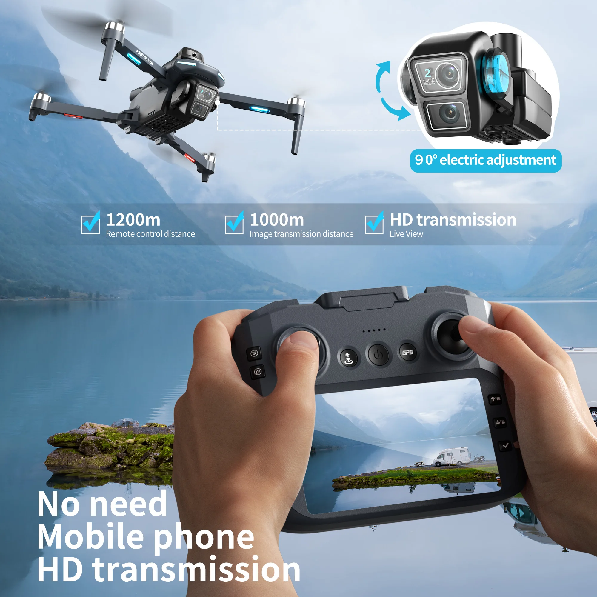 Lenovo XT606 Drone Professiona - Drone Kit Fpv のレビューと価格