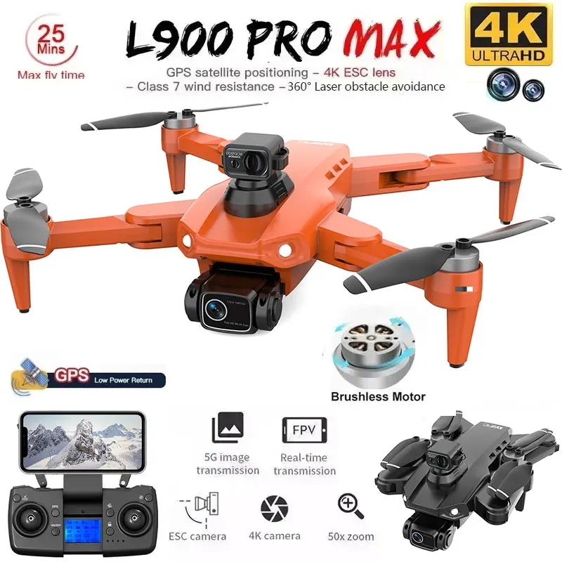L900 Pro MAX GPS Drone 4K Prof - Drone Kit Professional のレビューと価格