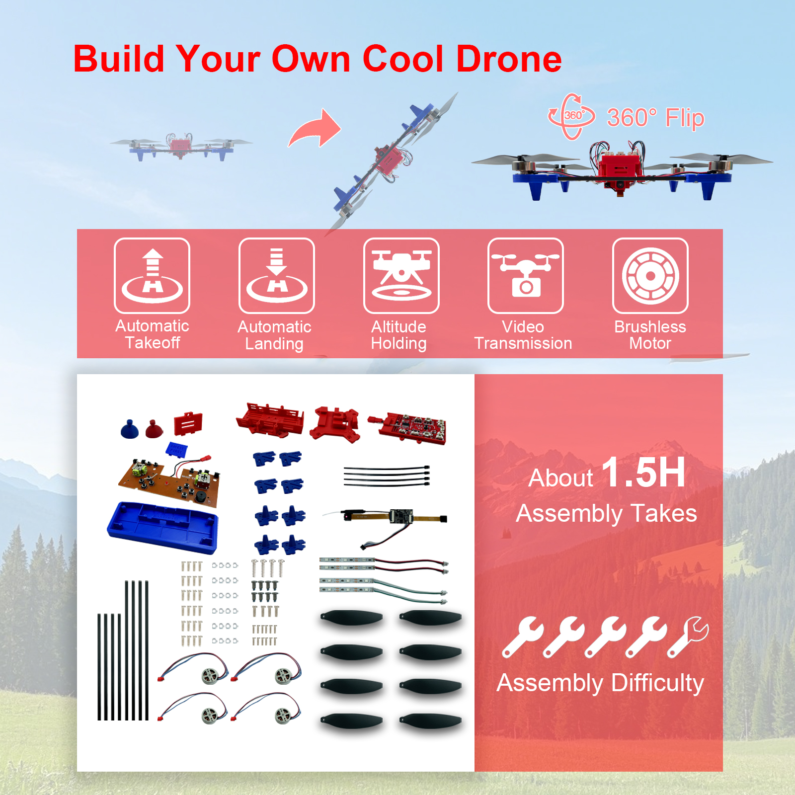 Drone Quadcopter DIY Kit Uniqu - Drone Kit Build Yourself のレビューと価格
