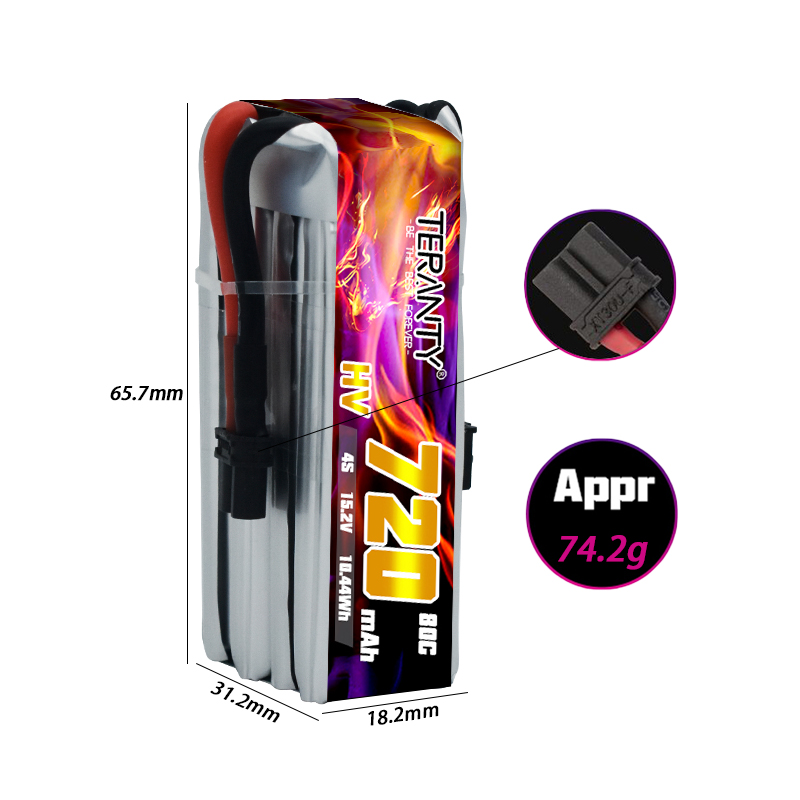 TERANTY 720mAh 4S 15.2V HV Lip - Drone Kit Fpv のレビューと価格