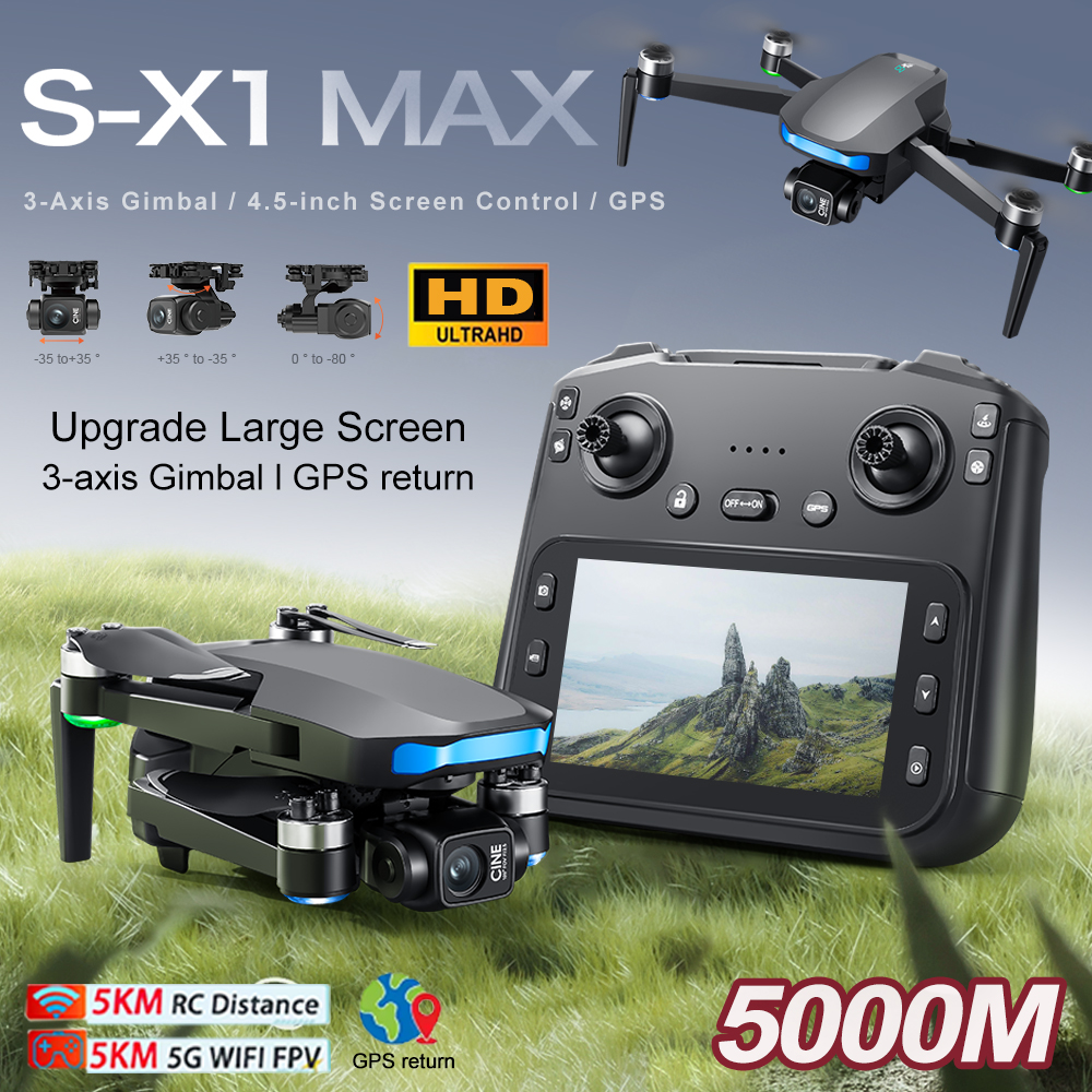 New S-X1 MAX Drone GPS 8K Prof - Drone Kit Professional のレビューと価格